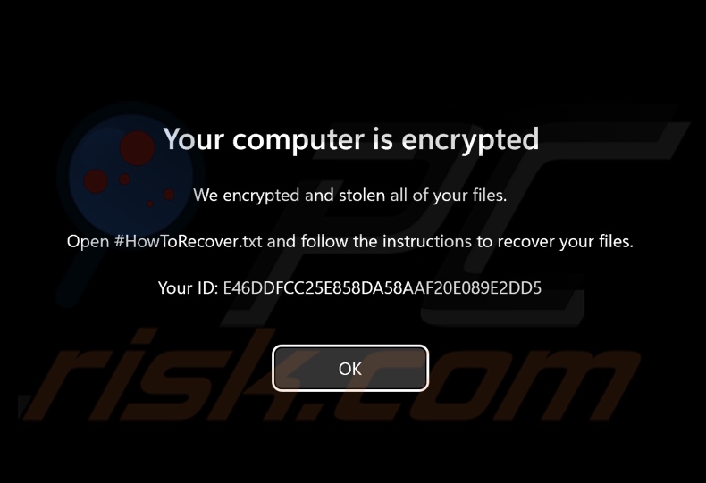 Mqpoa ransomware schermata di pre-accesso