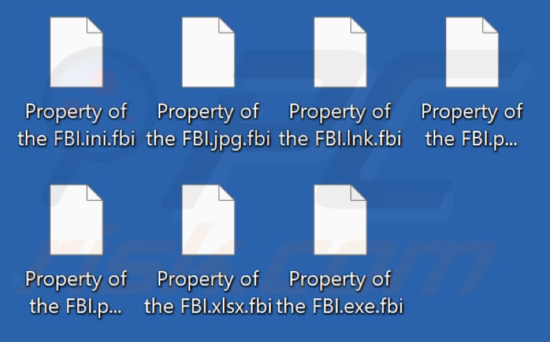 File criptati dal ransomware Property Of The FBI (estensione .fbi)