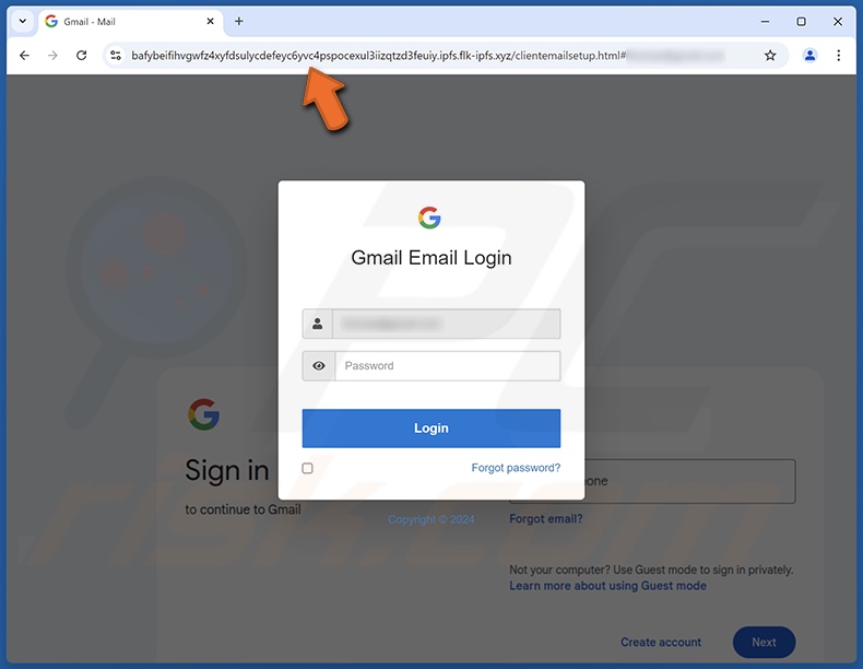 Full Storage Notification e-mail truffa promossa sito di phishing