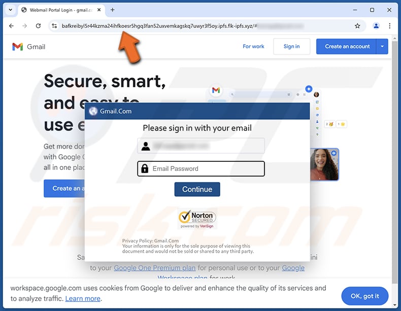 New Salary Changes pagina di phishing per le truffe via e-mail