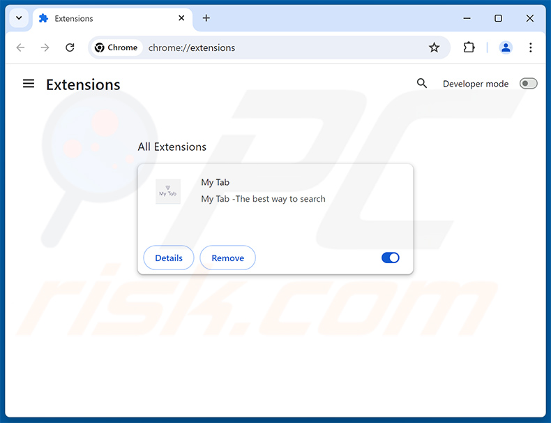My Tab dirottatore del browser che promuove search.mycooltab.com