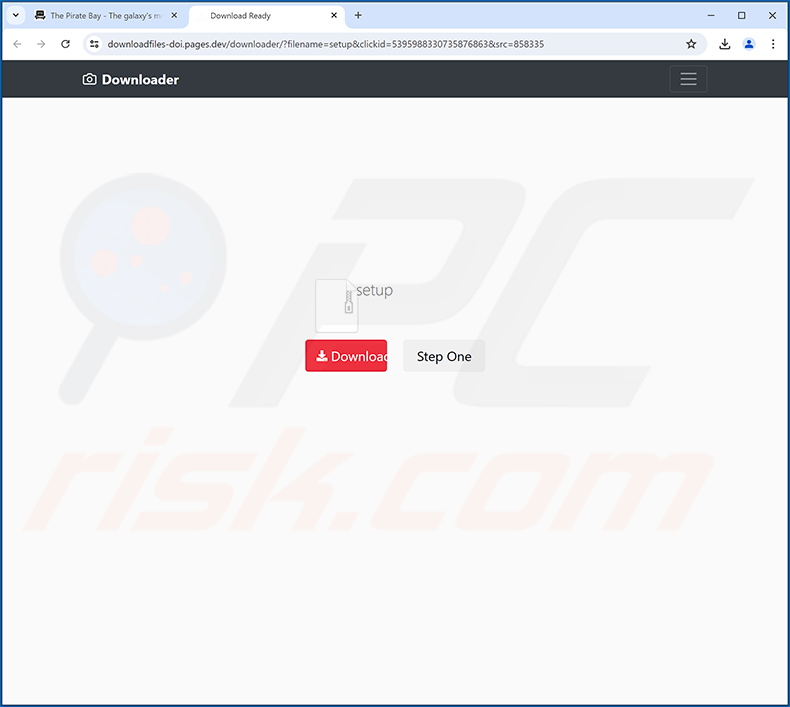 Sito web che promuove My Tab browser hijacker