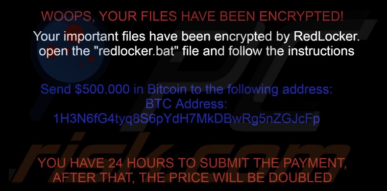 RedLocker ransomware Carta da parati