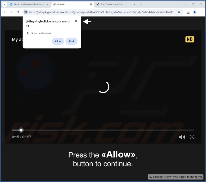 singleclick-ads[.]com pop-up reindirizzamenti