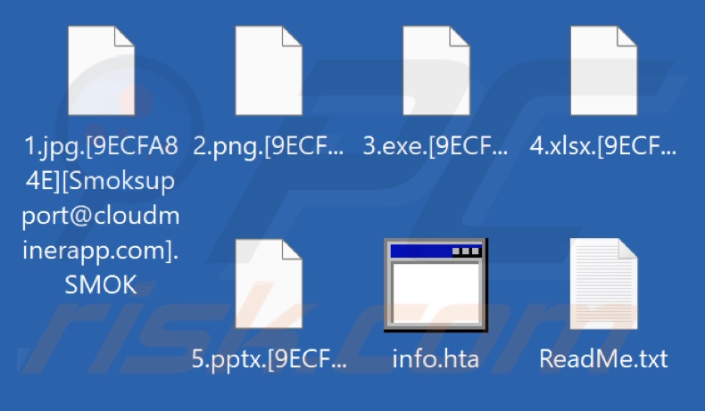 File crittografati dal ransomware SMOK (estensione .SMOK)