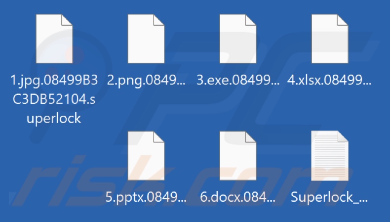 File crittografati dal ransomware SUPERLOCK (estensione .victim's_ID.superlock)