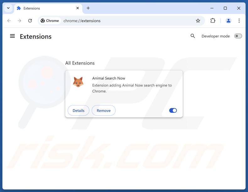 Rimozione delle estensioni di Google Chrome correlate a animaltabnow.com