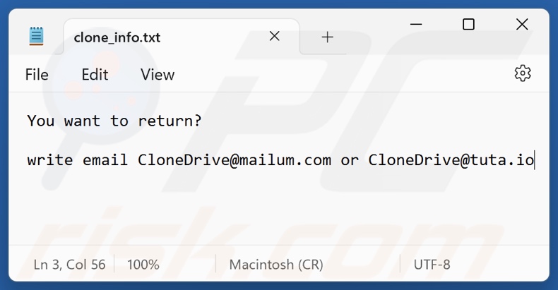 Clone ransomware file di testo (clone_info.txt)