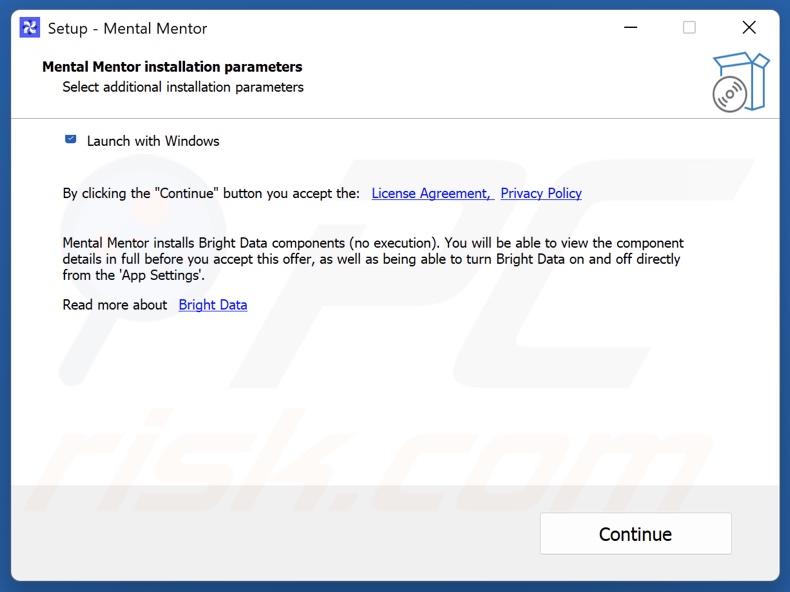 Mental Mentor PUA impostazione dell'installazione