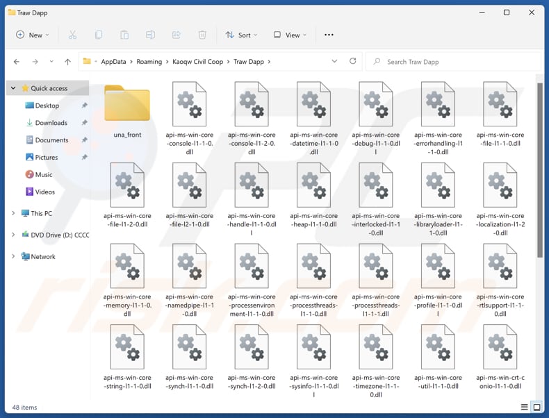 Traw Dapp applicazione indesiderata