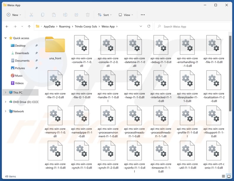 Weisx App applicazione indesiderata