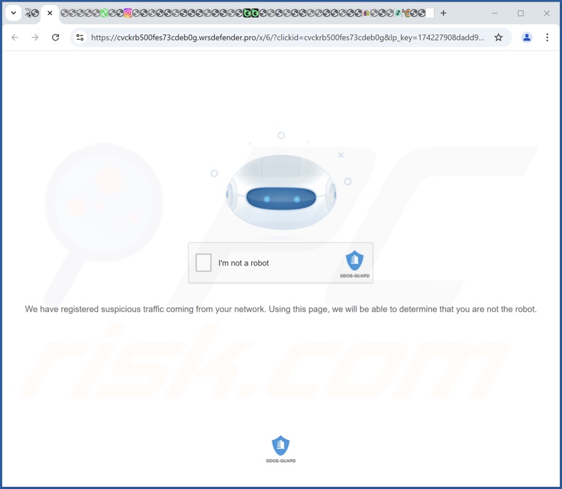 Sito web della famiglia Defender (wrsdefender[.]pro)