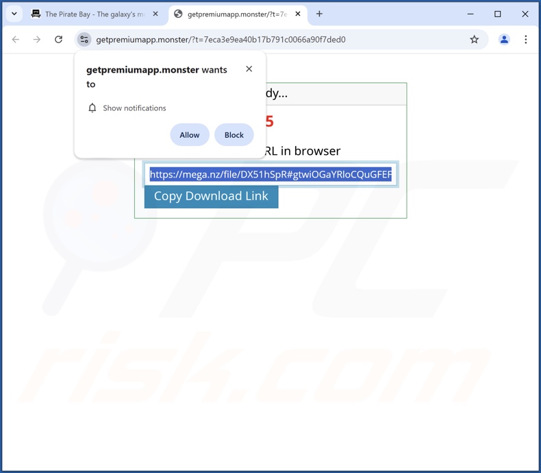 Sito web (getpremiumapp[.]monster) utilizzato per promuovere Klio Verfair Tools PUA