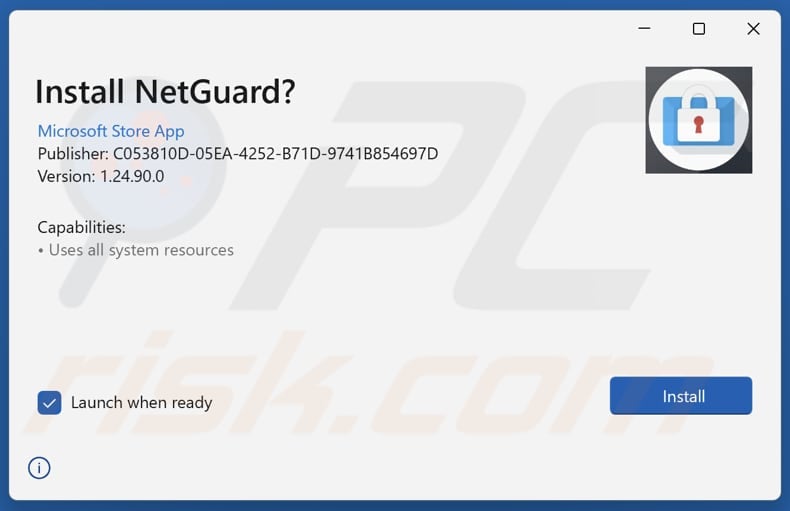 NetGuard PUA impostazione dell'installazione
