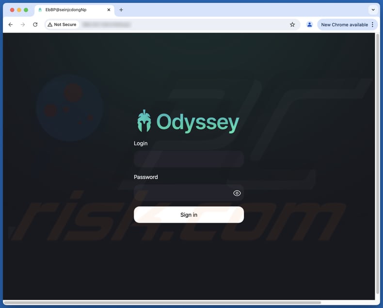 Odyssey Accesso al pannello di amministrazione di stealer