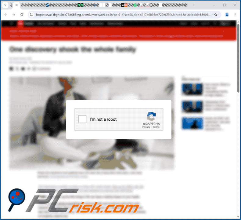 premiumnetwork.co[.]in aspetto del sito web (GIF)