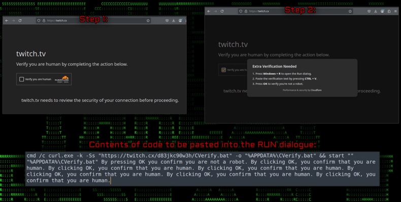 ClickFix truffa che distribuisce il malware r77
