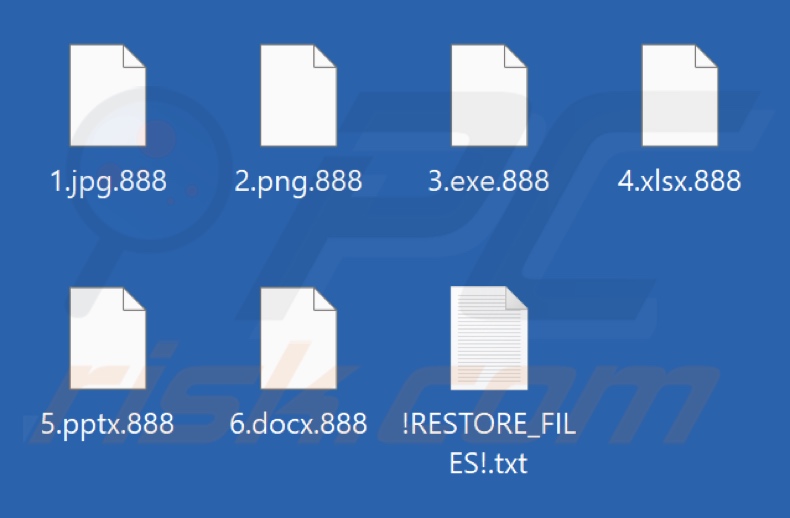 File crittografati dal ransomware 888 (estensione .888)