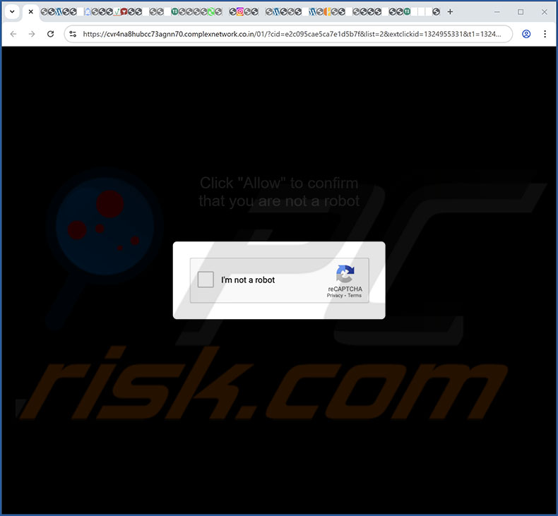complexnetwork.co[.]in pop-up reindirizzamenti