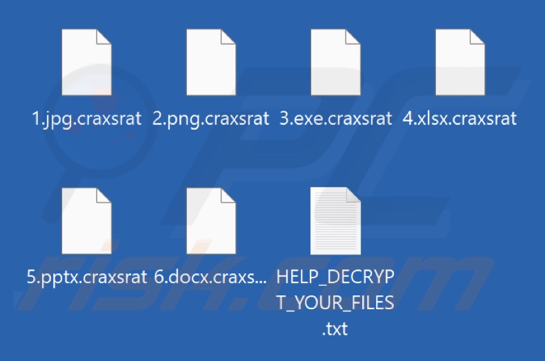 File criptati dal ransomware Craxsrat (estensione .craxsrat)