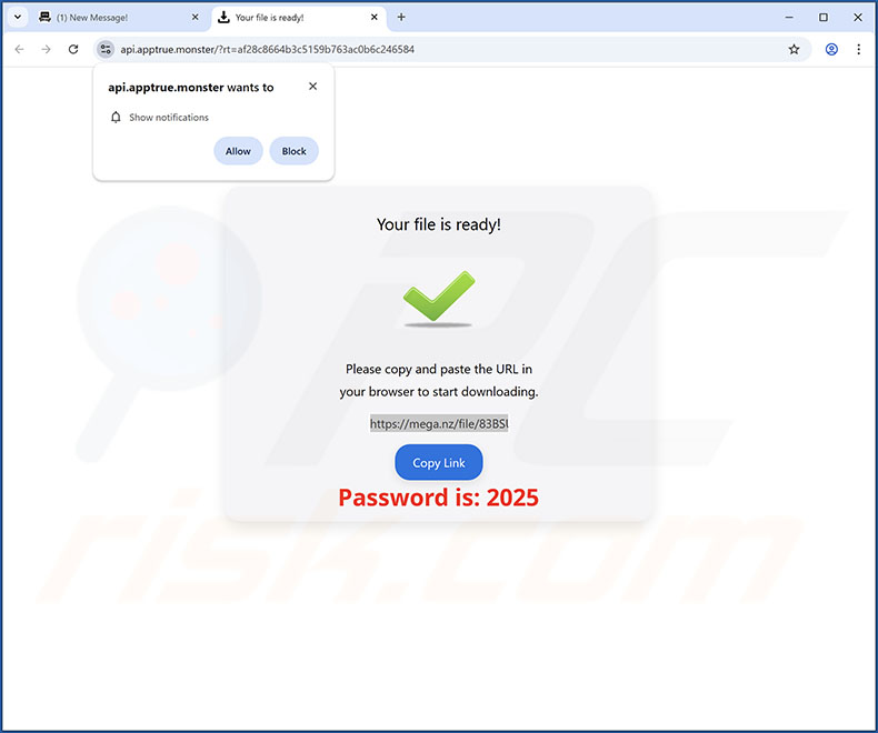 Sito web utilizzato per promuovere Crowq Utils Sol PUA (apptrue[.]monster)