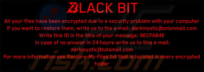 DarkMystic (BlackBit) ransomware Carta da parati