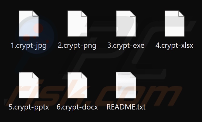 File criptati dal ransomware FMLN (estensione .crypt-[original_extension])