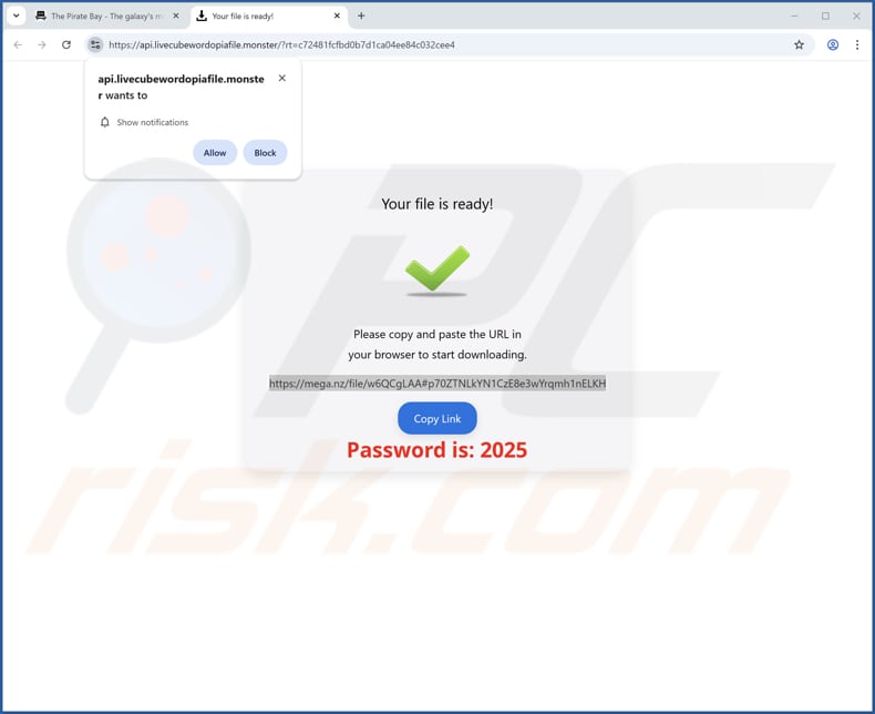 Sito web utilizzato per promuovere Ginapc Quor Utils PUA