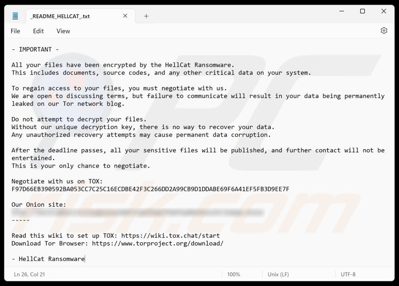 HellCat ransomware file di testo (_README_HELLCAT_.txt)