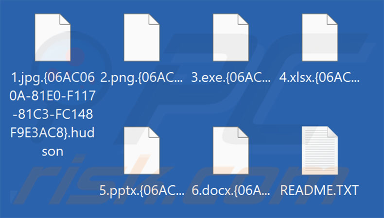 File crittografati dal ransomware Hudson (estensione .{ID_vittima}.hudson)