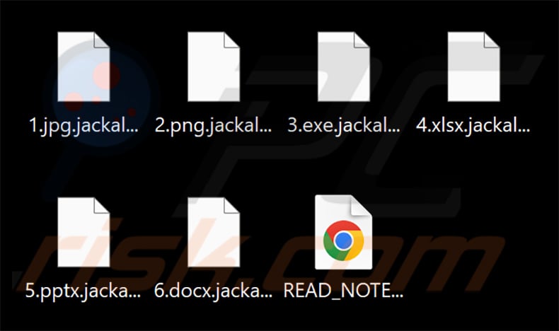 File crittografati dal ransomware Jackalock (estensione .jackalock)
