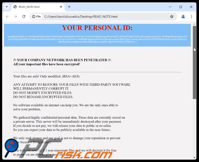 Jackalock ransomware nota di riscatto (READ_NOTE.html) GIF