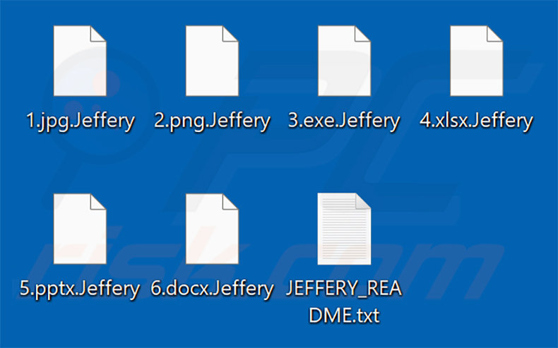 File criptati dal ransomware Jeffery (estensione .Jeffery)
