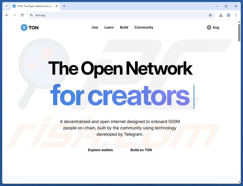 TON Guard scam sito web TOM reale (ton.org)