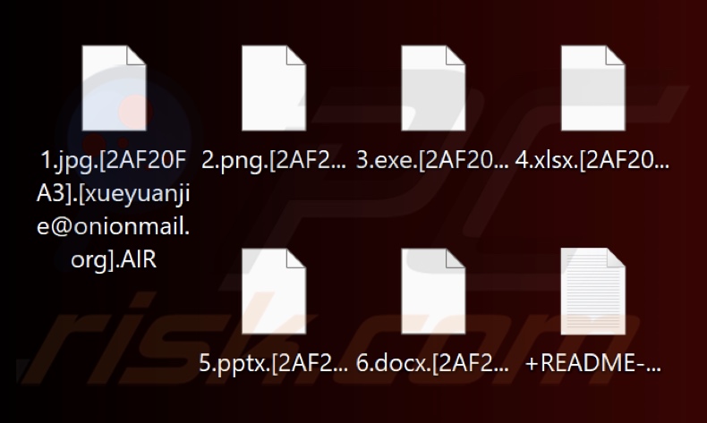File crittografati dal ransomware AIR (Makop) (estensione .AIR)