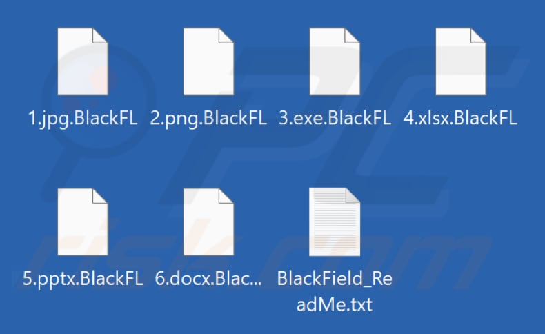 File crittografati dal ransomware BlackFL (estensione .BlackFL)