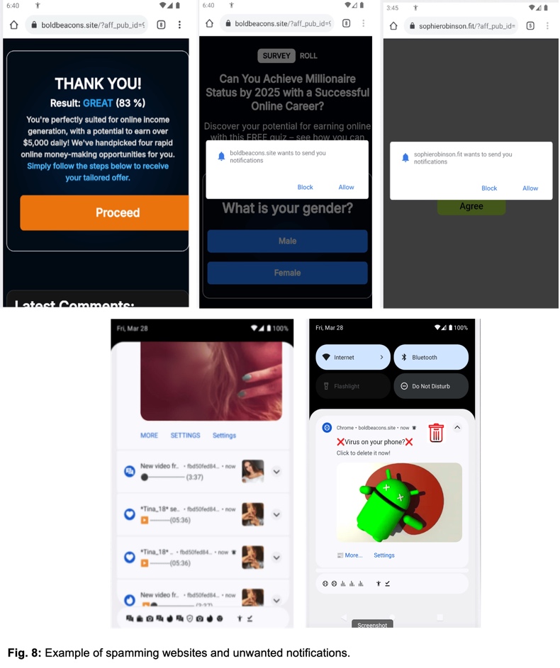 Spam di siti web e notifiche inviato dal malware Konfety