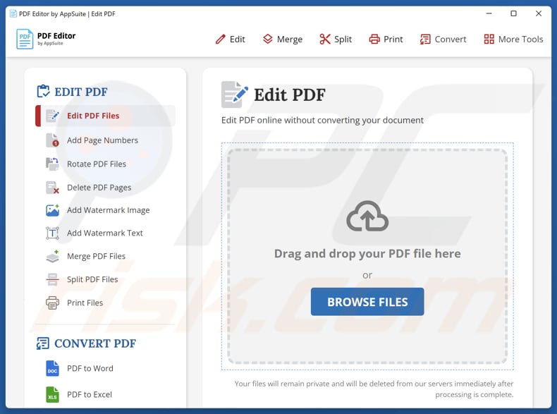 PDF editor by appsuite pua utilizzato per infiltrarsi nel malware tamperedchef