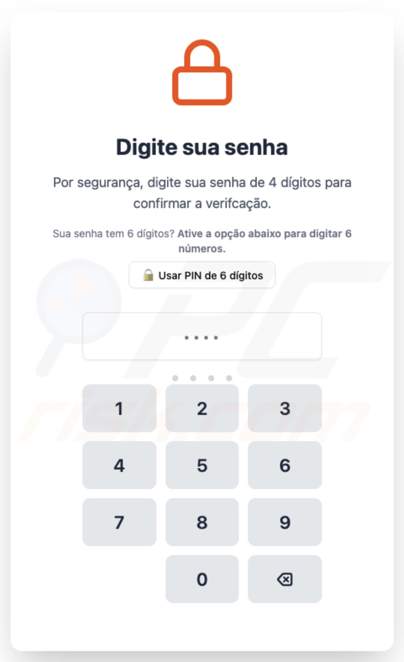 Schermata 3 visualizzata dal malware PhantomCard (verifica)