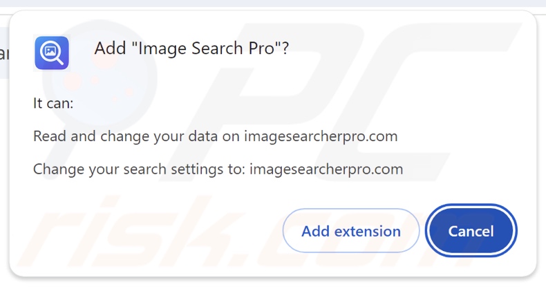 Il browser hijacker Image Search Pro richiede le autorizzazioni