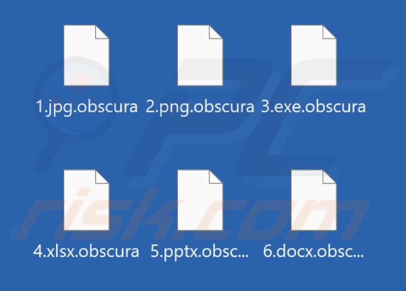 File crittografati dal ransomware Obscura (estensione .obscura)