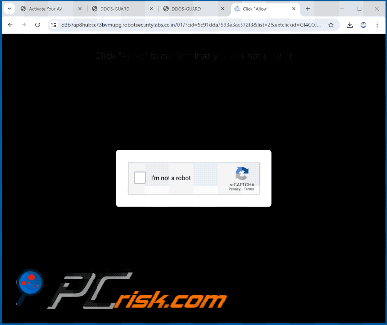 aspetto del sito web robotsecuritylabs.co[.]in (GIF)