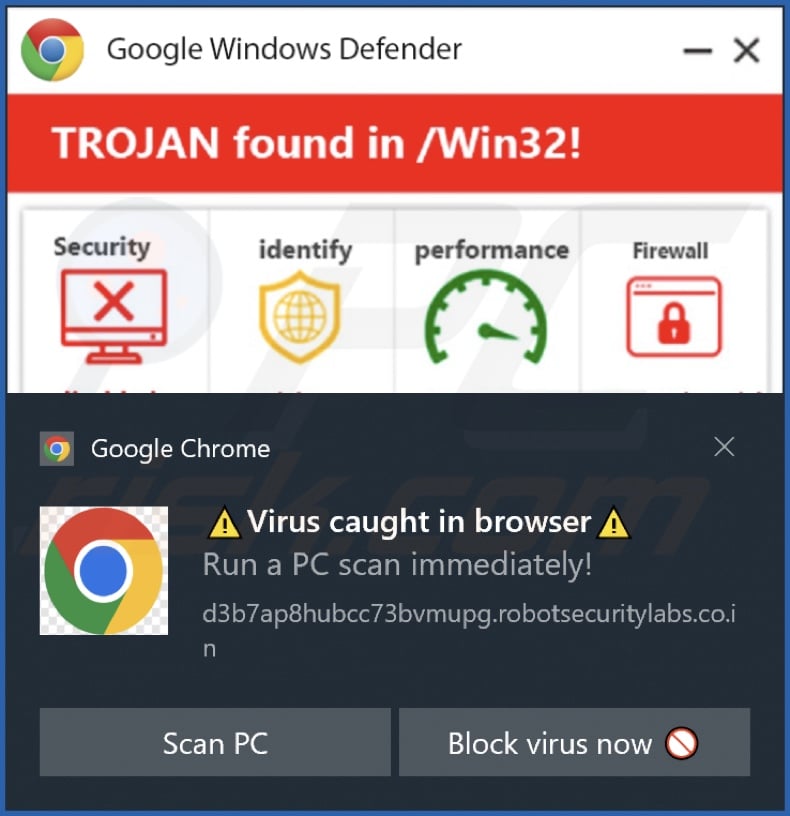 Pubblicità fornita dalla pagina web robotsecuritylabs.co[.]in