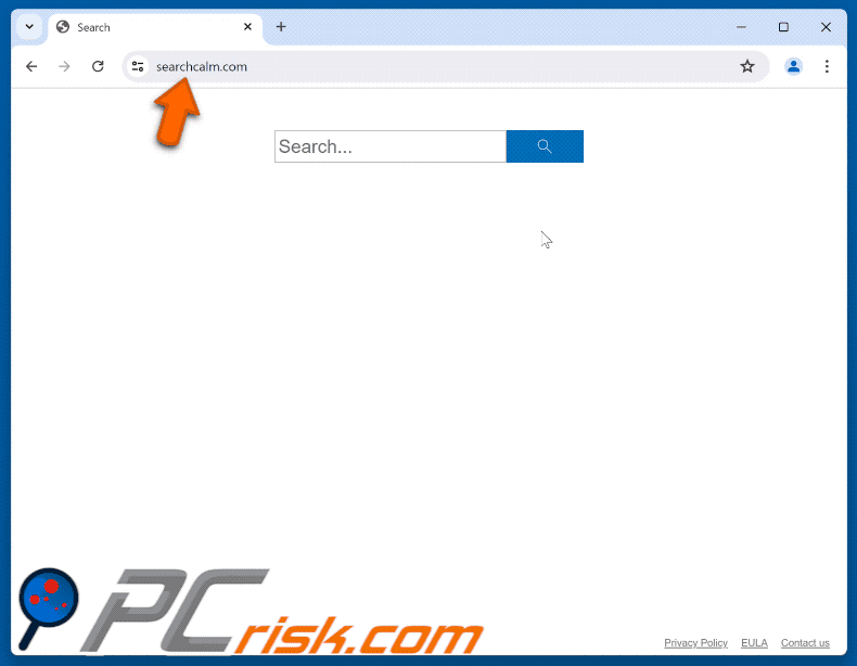 Searchcalm.com reindirizza a bing.com tramite finesearcher.com