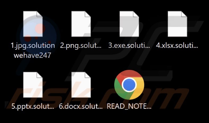 File crittografati dal ransomware SolutionWeHave (estensione .solutionwehave247)