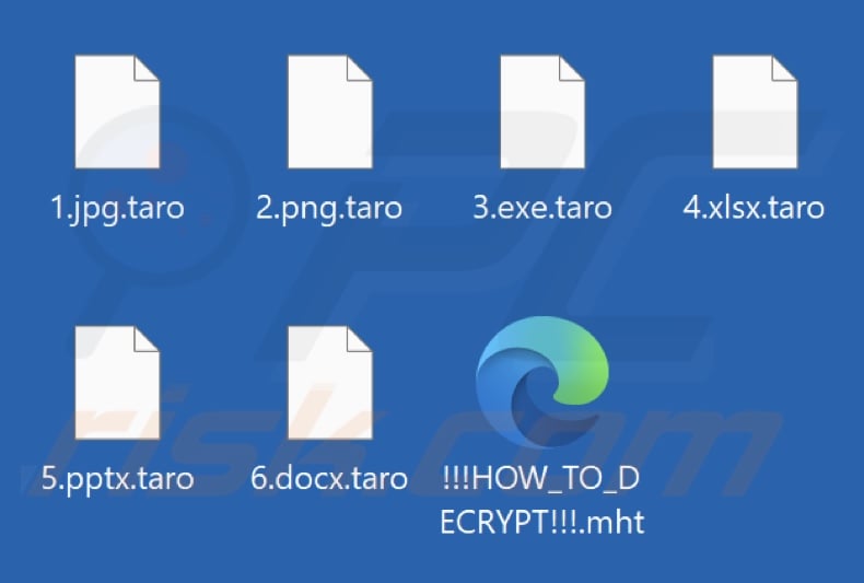 File crittografati dal ransomware Taro (estensione .taro)