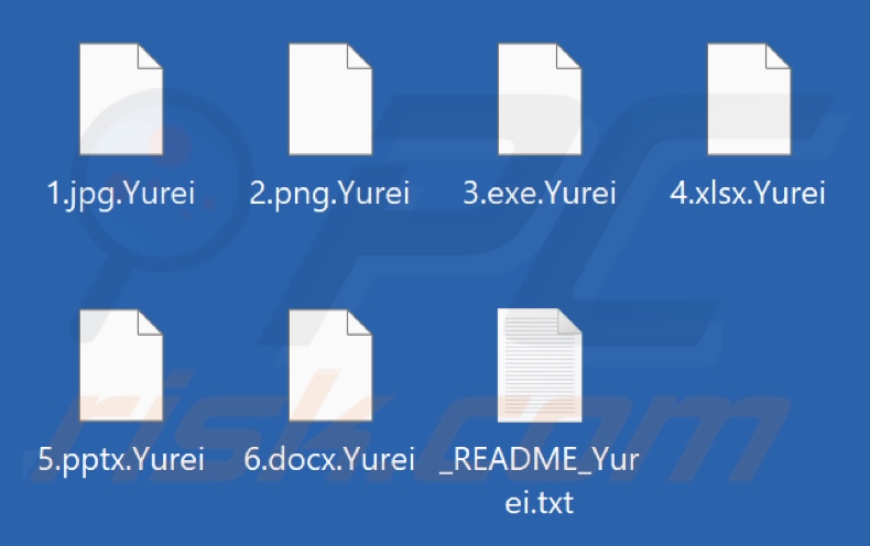 File crittografati dal ransomware Yurei (estensione .Yurei)