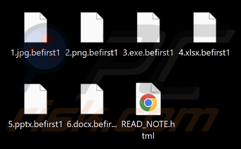 File crittografati dal ransomware BeFirst (estensione .befirst1)