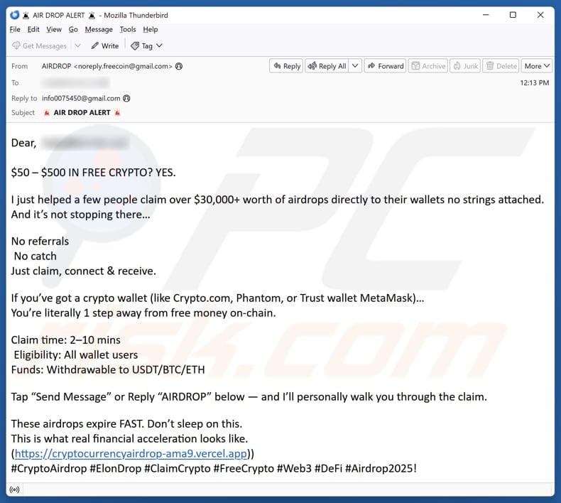 Promotore della truffa Fake Blockchain Vault Protocol
