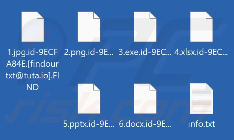 File crittografati dal ransomware FIND (estensione .FIND)